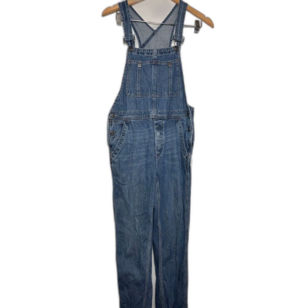 We the Free Free People Denim Overalls Women's size 24 Blue Dungarees Coveralls - Picture 1 of 7